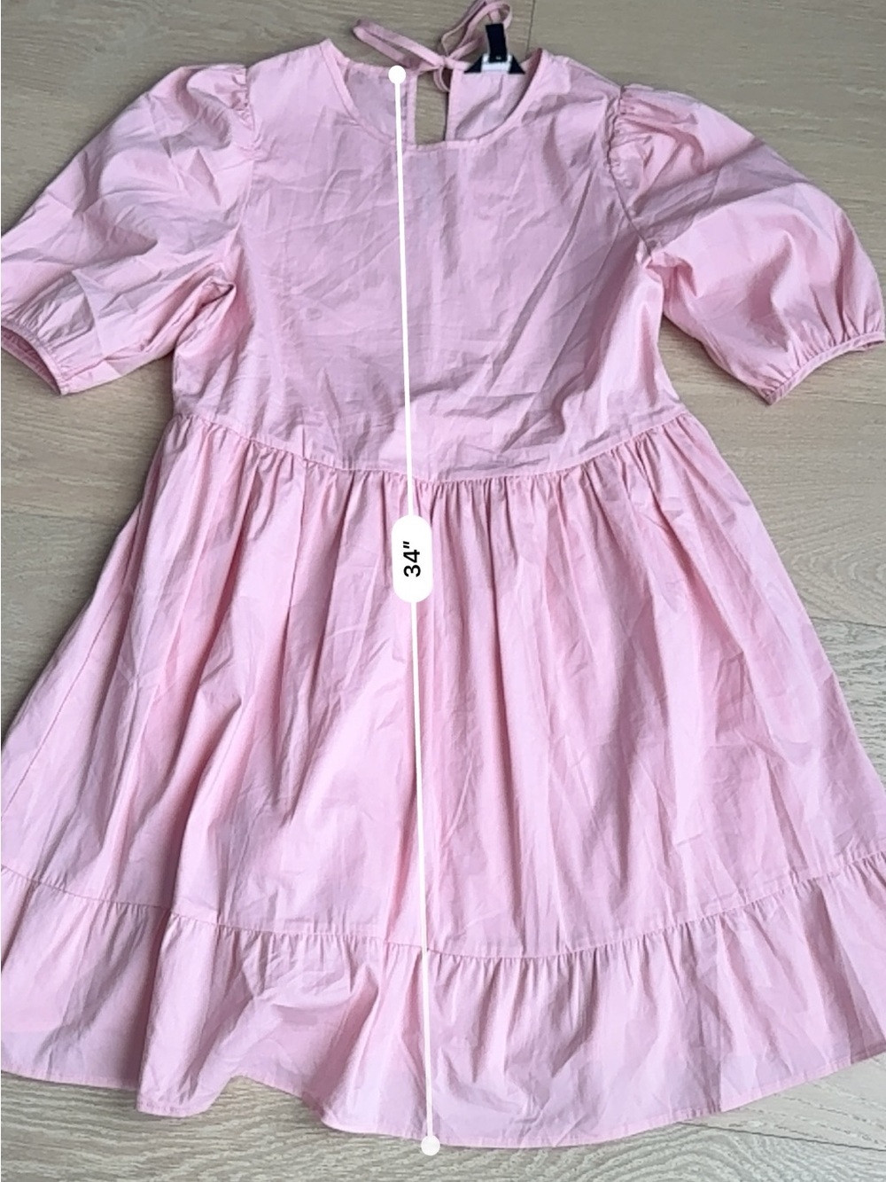 ASOS Mini Poplin Smock Dress in Light Pink - Picture 7 of 7